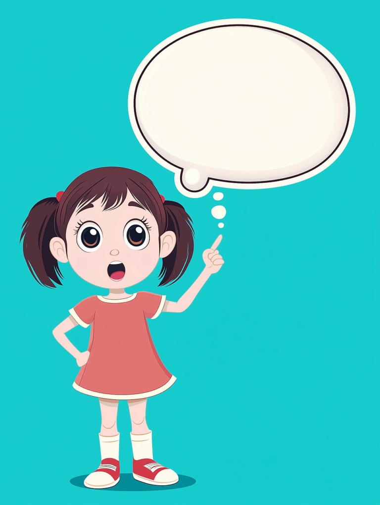 girl, speech bubble, message, thought, instruction, comic, education, tips, tip, cartoon